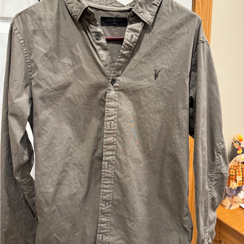 All Saints 
Men’s button up
GUC
Size small